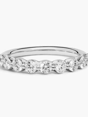 Blue Nile Pave Diamond Band with 14K White Gold